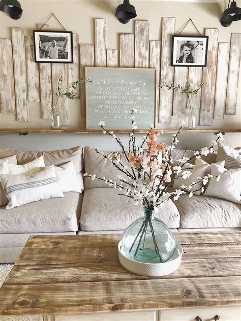 Farmhouse Living Room | Farmhouse wall decor, Home decor, Decor