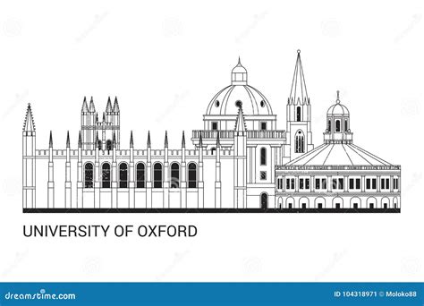 Oxford University. Vector Illustration. Stock Vector - Illustration of ...