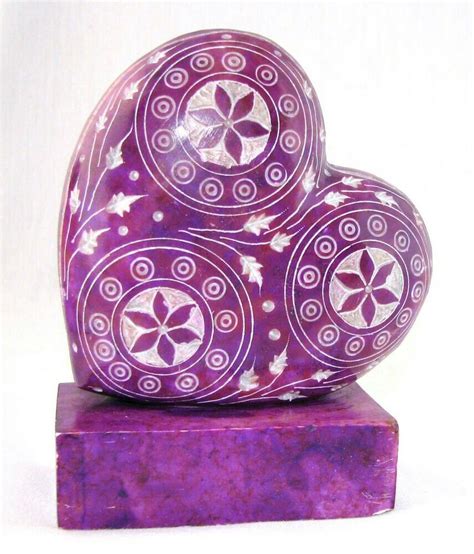 Pin by Valerie Treat on Living Room | Stone figurine, Purple heart, Valentine heart