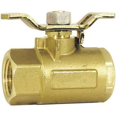 90502 Brass Ball Valve, T-Handle, 1/2" Pipe Size, 600 PSI Pressure ...