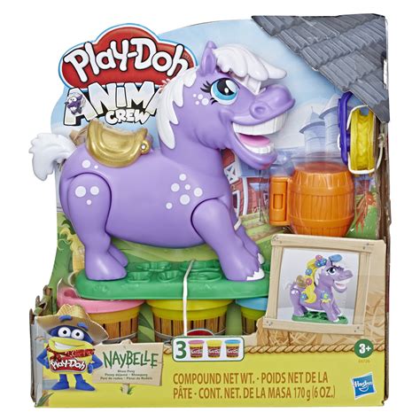 Play-Doh Animal Crew Naybelle Show Pony Farm Animal Playset with 3 Non-Toxic Play-Doh Colors (6 ...