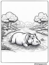 9 Hippo Coloring Pages  Free Printable PDFs sketch template