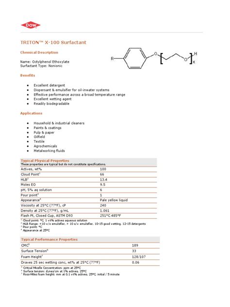 Triton x 100 | Surfactant | Materials