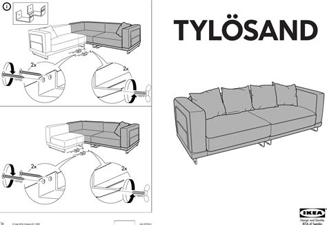 Ikea Tylasand Sofa Bed Cover Assembly Instruction