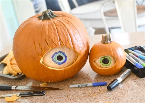 Cool Spooky Eyeball Pumpkins | Unique Pumpkin Carving Idea Dremel ...