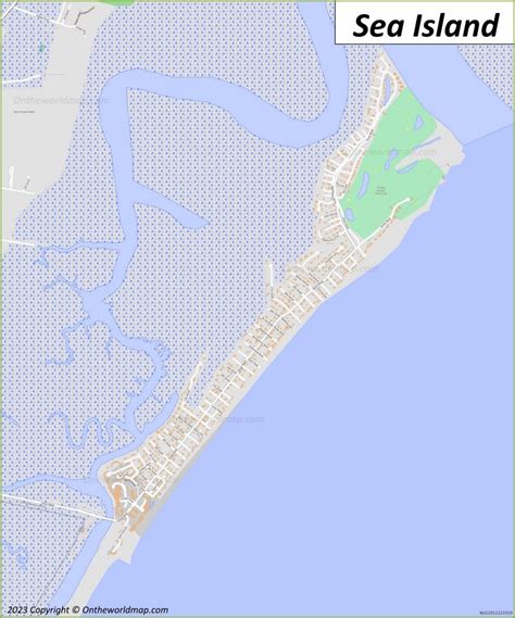 Sea Island Map | Georgia, U.S. | Detailed Maps of Sea Island