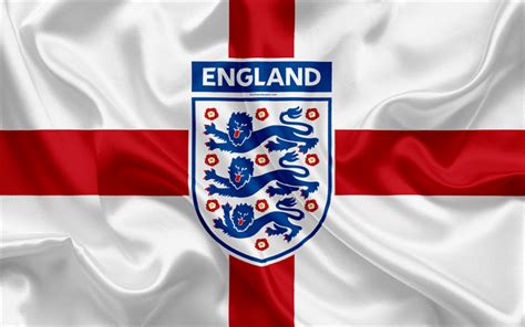 Download wallpapers England national football team, emblem, logo, flag, Europe, England flag ...