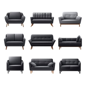 Black Modern Sofa Clipart Home Interior Furniture Furniture Sofa ...