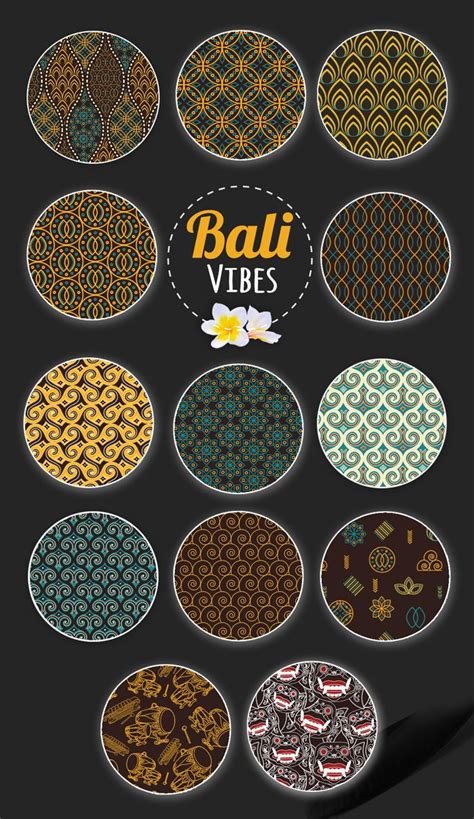 Wonderful Bali - Vector patterns set | Batik pattern, Motif batik, Bali fashion