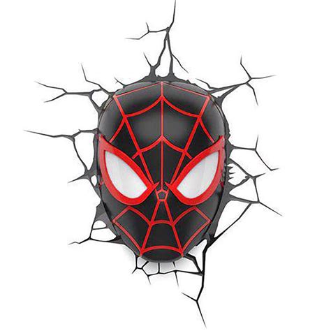 3dlight Marvel 3D Led Light SpiderMan Miles Morales Face 3D Multicolor ...