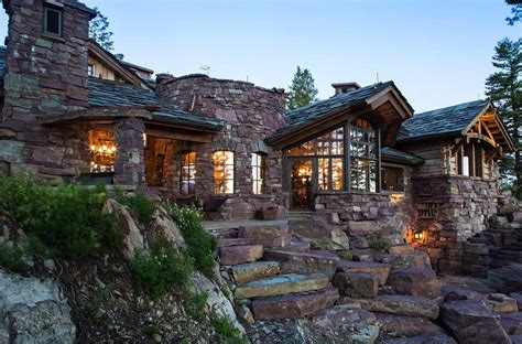 A dreamy Montana mountain retreat: Great Northern Lodge | House design, Architecture, Stone houses