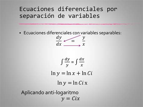 Ecuaciones diferenciales