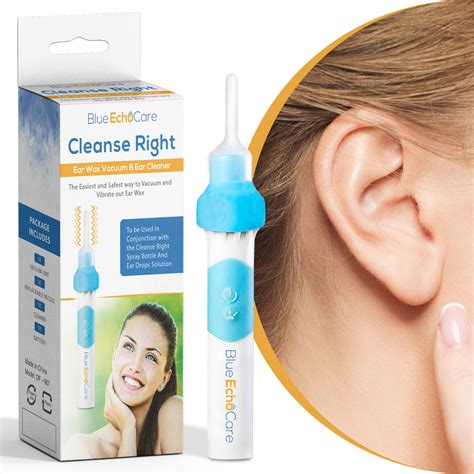 Cleanse Right – Electronic Ear Wax Removal Tool- Electronic Ear Wax Remover, Safely irrigate ear ...