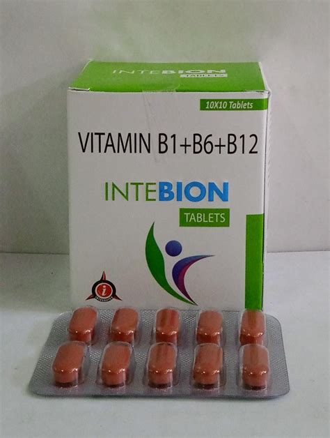 Vitamin B1 B6 B12 Tablets (Intebion) - Integrated laboratories Pvt. Ltd.