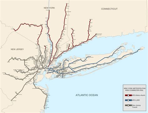 Commuter Rail Map for the New York City Area [1280 x 981] : MapPorn