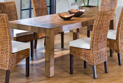 Wicker Kitchen Table Chairs | Dining chair design, Wicker dining room chairs, Modern dining chairs