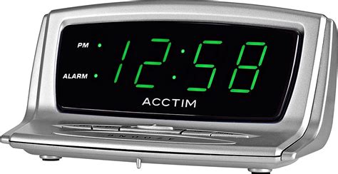 Acctim 15327 Eos LED Smart Connector® Silver Alarm Clock: Amazon.co.uk ...