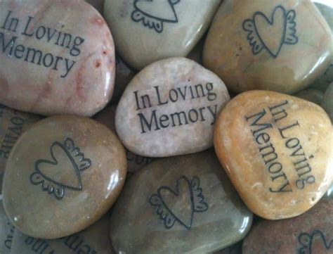 Memory Stones for Funeral. Memorial Favor, Gift for Life Celebration