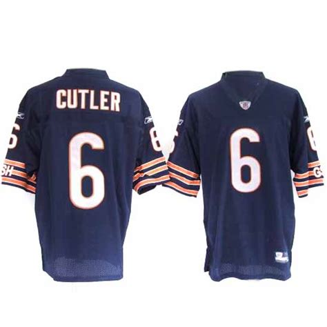 Jay Cutler Jersey, #6 Chicago Bears Authentic NFL Jersey in Blue ...