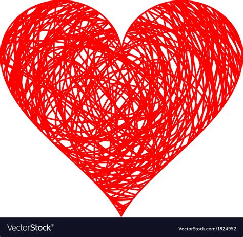 Hand drawn heart Royalty Free Vector Image - VectorStock