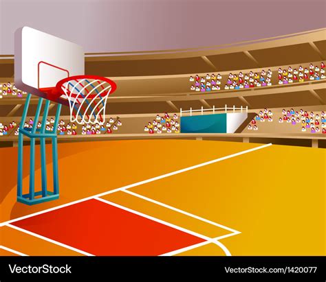 Basketball court stadium Royalty Free Vector Image