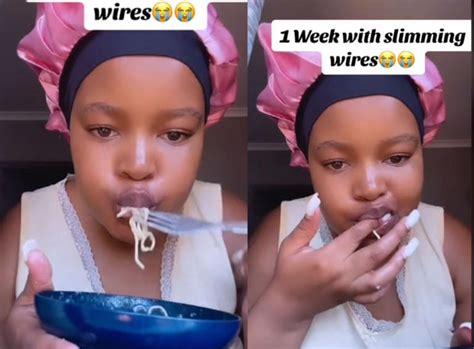 Video of woman with slimming wires trying to eat noodles burns the Internet (Video)