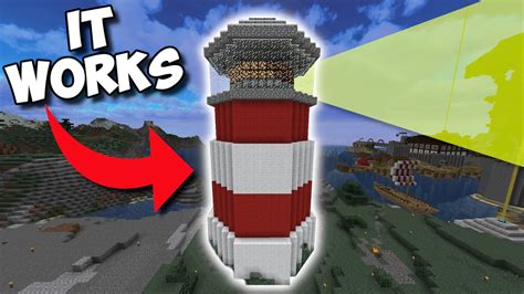 I Made A WORKING Lighthouse In Minecraft!! - (Redstone Lighthouse Tutorial) - YouTube