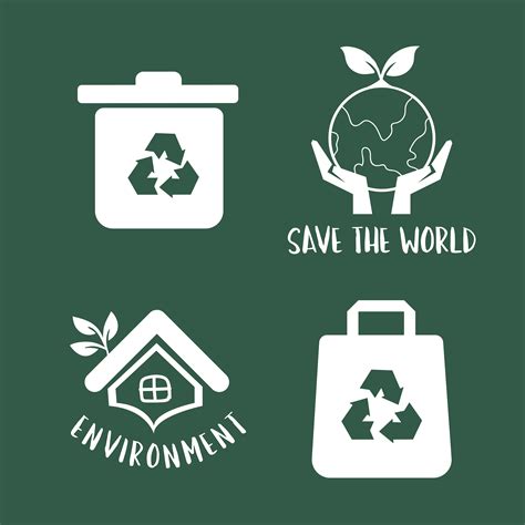 Environment conservation symbol set illustration - Download Free ...