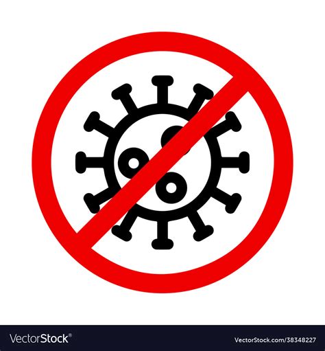 No covid-19 coronavirus sign isolated stop corona Vector Image