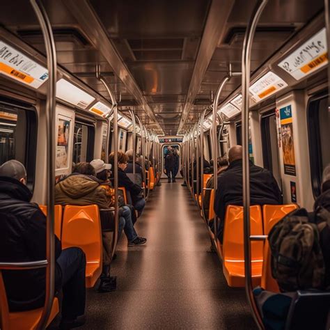 Premium Photo | Metro train interior