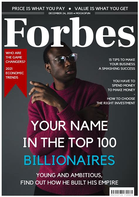 Forbes Magazine Cover Template - MockoFUN