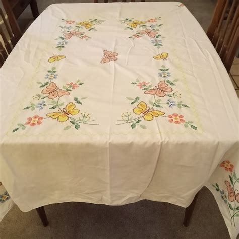 Embroidered Tablecloth - Etsy