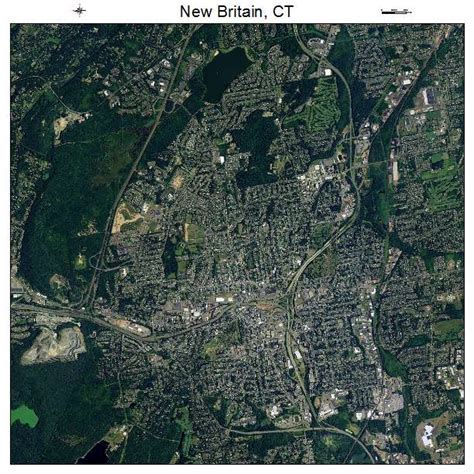 Aerial Photography Map of New Britain, CT Connecticut