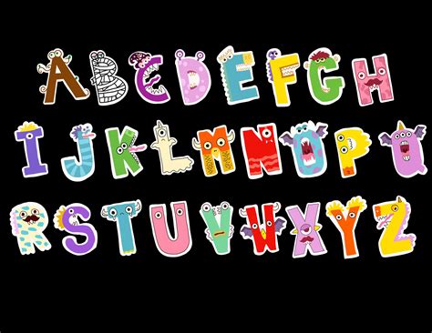 Monster Alphabet png, dibujado a mano, perfecto para hacer pegatinas - Etsy España