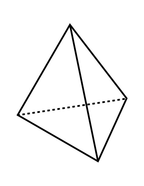 Flashcard of a Pyramid with a Triangular Base | ClipArt ETC