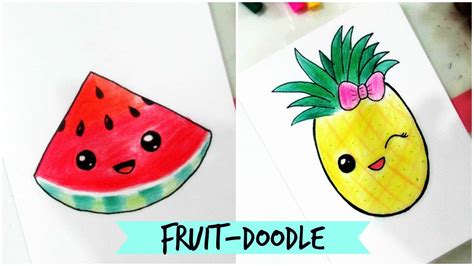 How to draw-Cute Fruit Doodle (Part-2) - YouTube