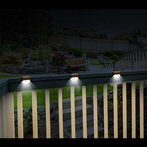 Set of 6 Solar Deck Lights | Solar deck lights, Deck step lights, Patio ...