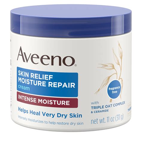 Aveeno Skin Relief Intense Moisturizing Cream, Extra-Dry Skin, 11 oz ...