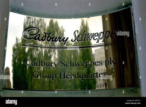 Cadbury Schweppes plc Group Headquarters brass plate Stock Photo - Alamy