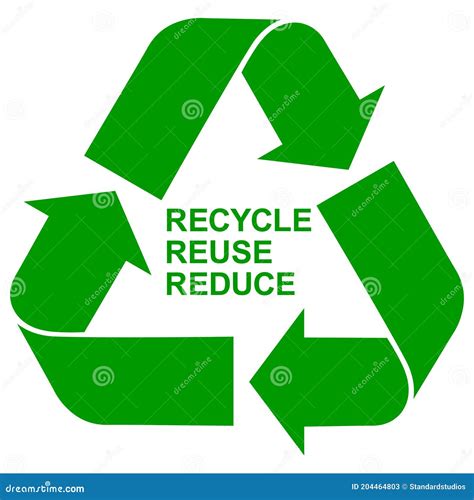 Recycle Reuse Reduce Green Symbol, Isolated Green Recycling Icon with ...