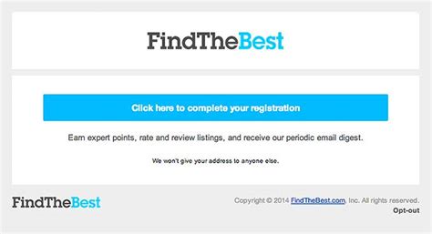 Account Activation Email Design from FindTheBest from FindTheBest - Desktop Email View | Really ...