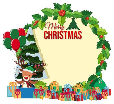 Blank Merry Christmas card template 1437582 Vector Art at Vecteezy