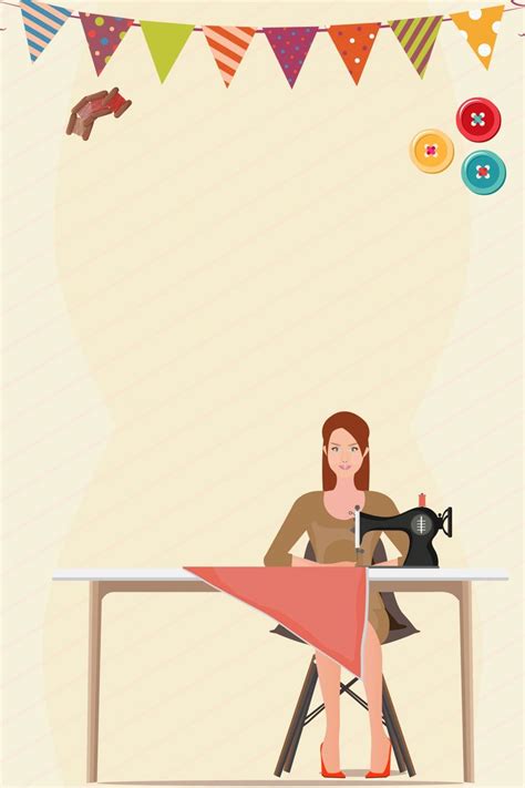 Creative Simple Sewing Machine Tailored Poster Background Material | Simple sewing machine ...