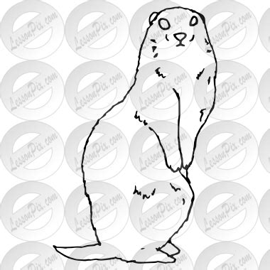 Gopher Outline for Classroom / Therapy Use - Great Gopher Clipart