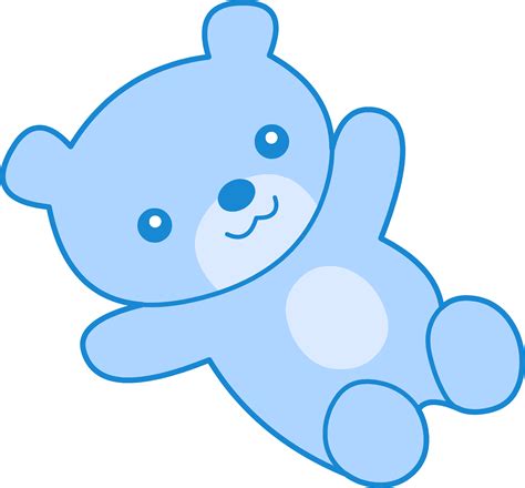 Cute Blue Teddy Bear Clipart - Free Clip Art