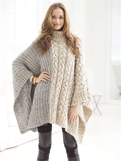 Cable Knit Poncho Pattern Free