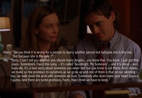 Ally Mcbeal Love Quote: Promise to myself on my wedding... | Sprüche, Stars und sternchen, Star wars