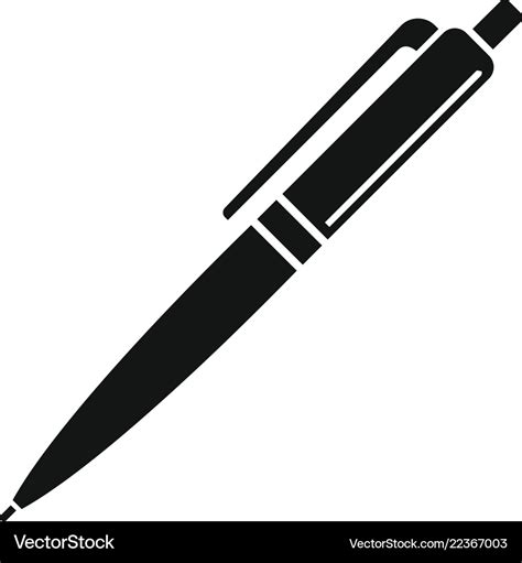 Pen icon simple style Royalty Free Vector Image