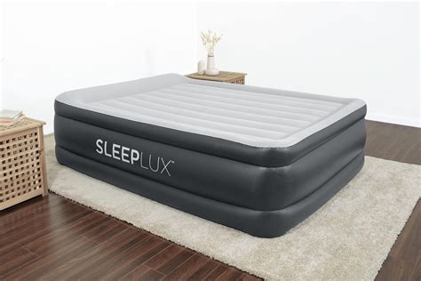 SLEEPLUX Durable Inflatable Air Mattress with Built-in Pump, Pillow and USB Charger Queen 22 ...