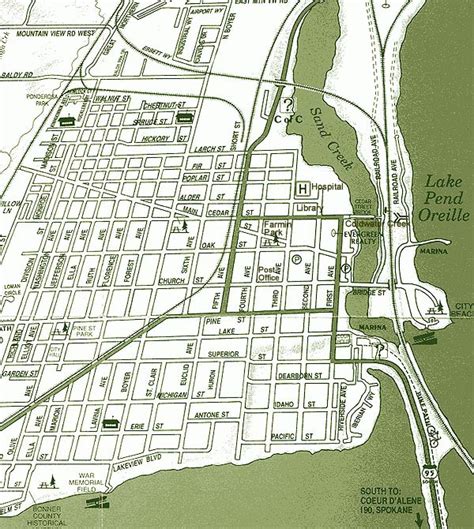 Sandpoint Idaho : City Map